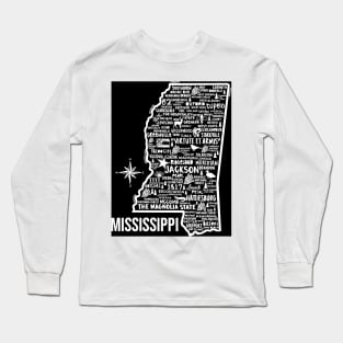 Mississippi Map Long Sleeve T-Shirt